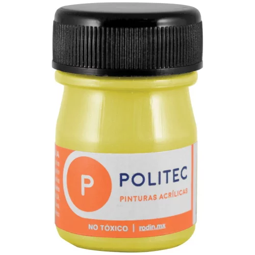 Pintura Acrílica Politec Amarillo Metálico 20 ml