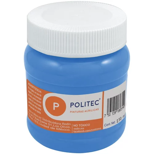 Pintura Acrílica Politec Azul Celeste 250 ml