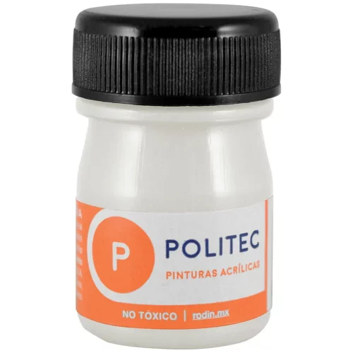 Pintura Acrílica Politec Blanco Metálico 20 ml