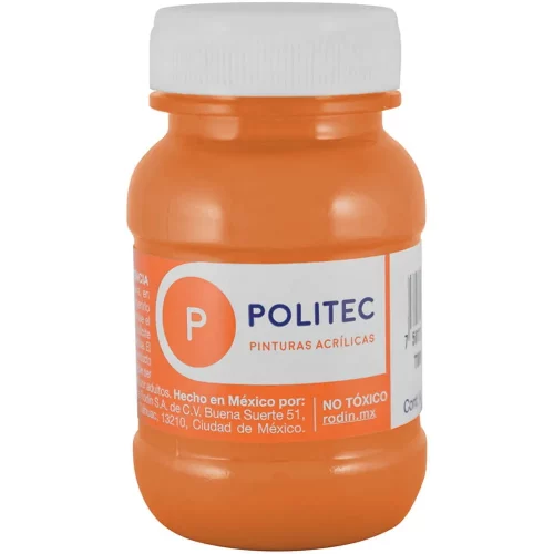 Pintura Acrílica Politec Naranja 100 ml