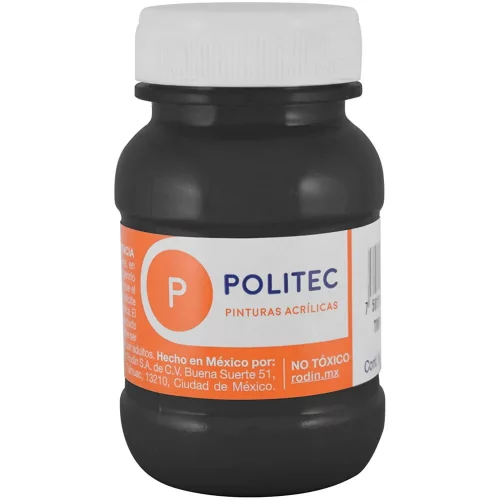 Pintura Acrílica Politec Negro 100 ml