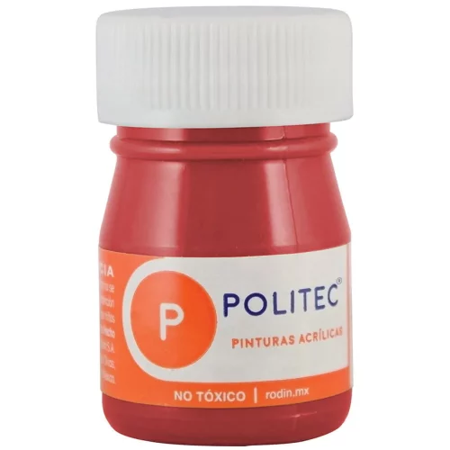 Pintura Acrílica Politec Rojo Carmín 20 ml