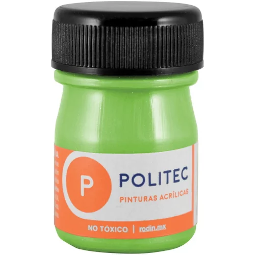 Pintura Acrílica Politec Verde Hoja Metálico 20 ml