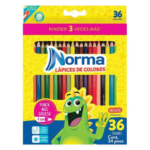 Lápices de Colores Norma con 36 Piezas