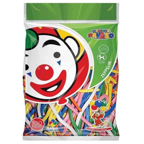 Globos Payaso Zappelin Bolsa 100 piezas