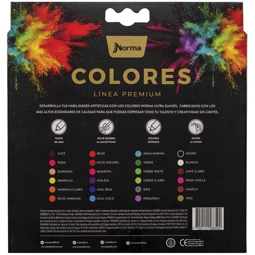 Lápices de Colores Norma Premium con 24 Piezas