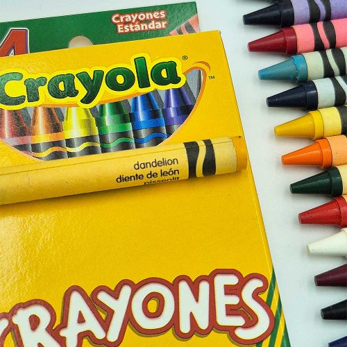 Crayones crayola vintage 2007 amarillo diente de león 24 piezas