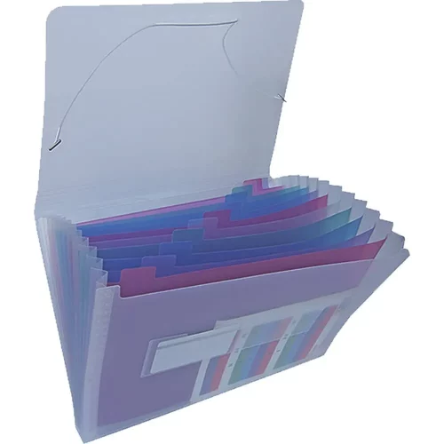 Archifuelle de Plástico Tamaño Carta Transparente con 13 Separadores e Índice Smart