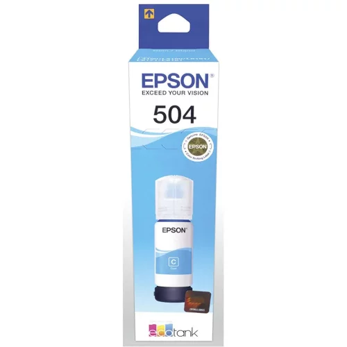 Botella de Tinta Epson Original T504 Cian