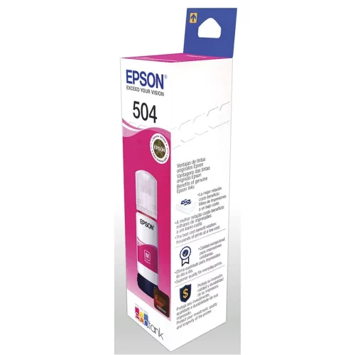 Botella de Tinta Epson Original T504 Magenta