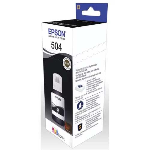 Botella de Tinta Epson Original T504 Negro