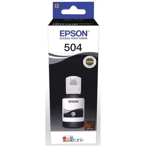 Botella de Tinta Epson Original T504 Negro