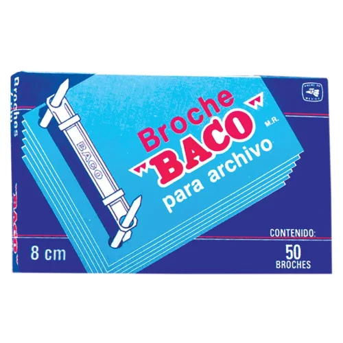 Broche Baco para Archivo de 8 cm con 50 Piezas