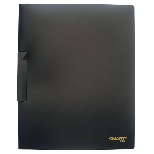 Carpeta de Plástico con Clip Tamaño Carta Color Negros Smart