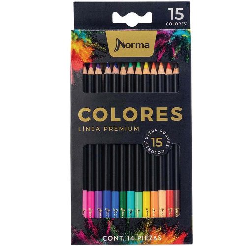 Lápices de Colores Norma Premium con 15 Piezas