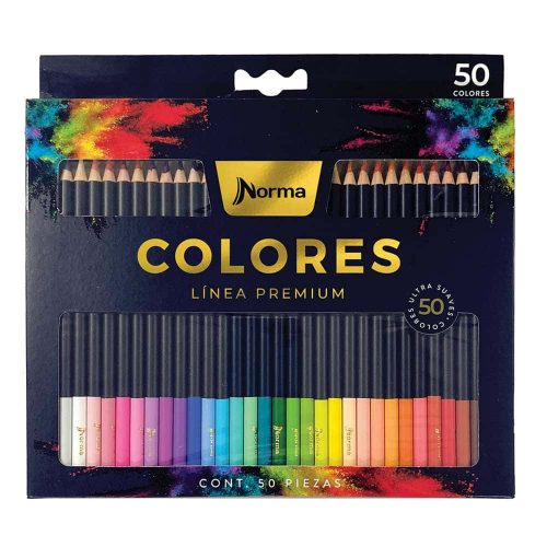 Lápices de Colores Norma Premium con 50 Piezas
