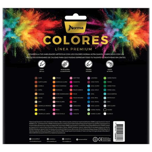 Lápices de Colores Norma Premium con 50 Piezas