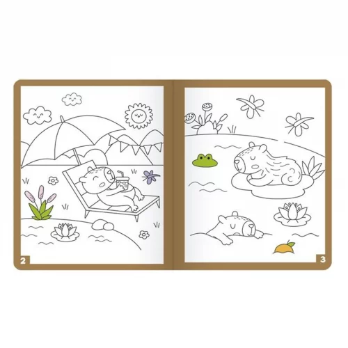 Libro Para Colorear Mágico de Capibara con 48 Páginas