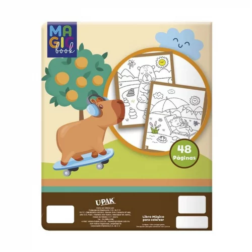 Libro Para Colorear Mágico de Capibara con 48 Páginas