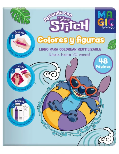 Libro Para Colorear Mágico de Stich con 48 Páginas