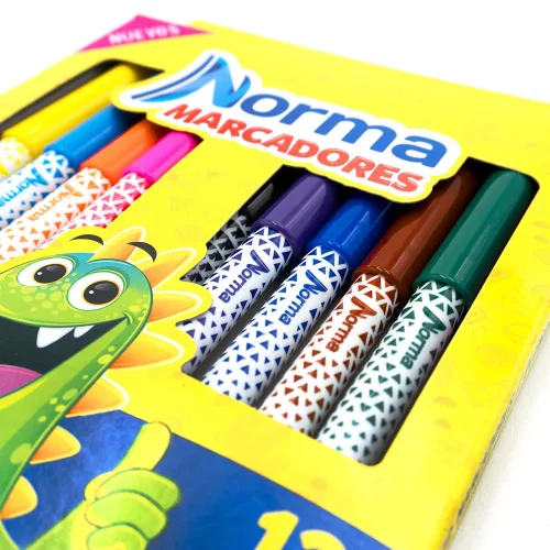 Marcadores Lavables Norma con 12 Piezas