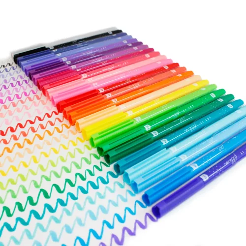 Marcadores Lettering Kiut Doble Punta con 24 Piezas